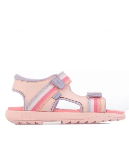 Kickers Girls Girl's Children Kickstar Leather Sandal in Pink Leather (archived)