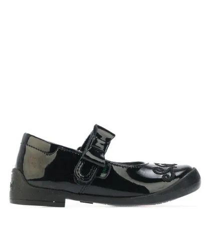 Kickers Girls Girl's Infant Bridie Heart Patent Shoe in Black Leather (archived)