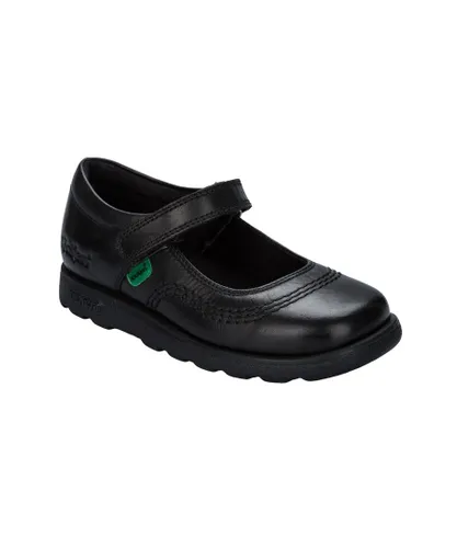 Kickers Girls Girl's Infants Fragma Pop Shoe in Black Leather