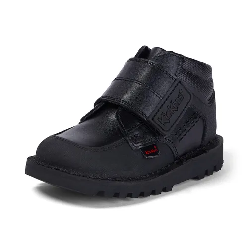 Kickers Infant Boy's Kick Mid Scuff Durable Black Leather