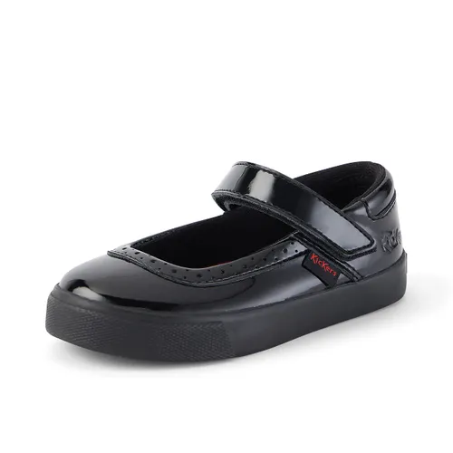 Kickers Infant Girl's Tovni Brogue Mary Jane Black Leather