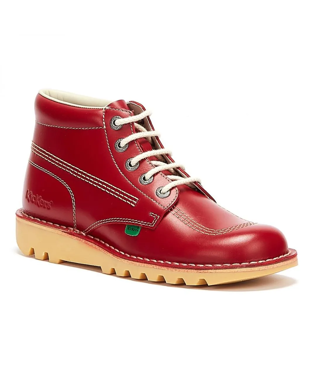 Kickers Kick Hi Mens Red Leather Boots Rubber