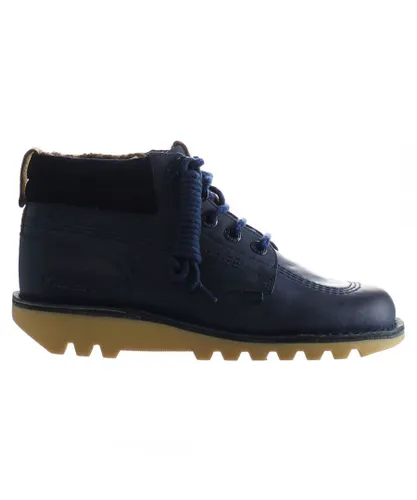 Kickers Kick Hi Witer Mens Navy Boots - Blue Leather