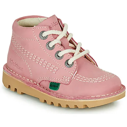 Kickers  KICK HI ZIP  girls's Children's Shoes (High-top Trainers) in Pink
