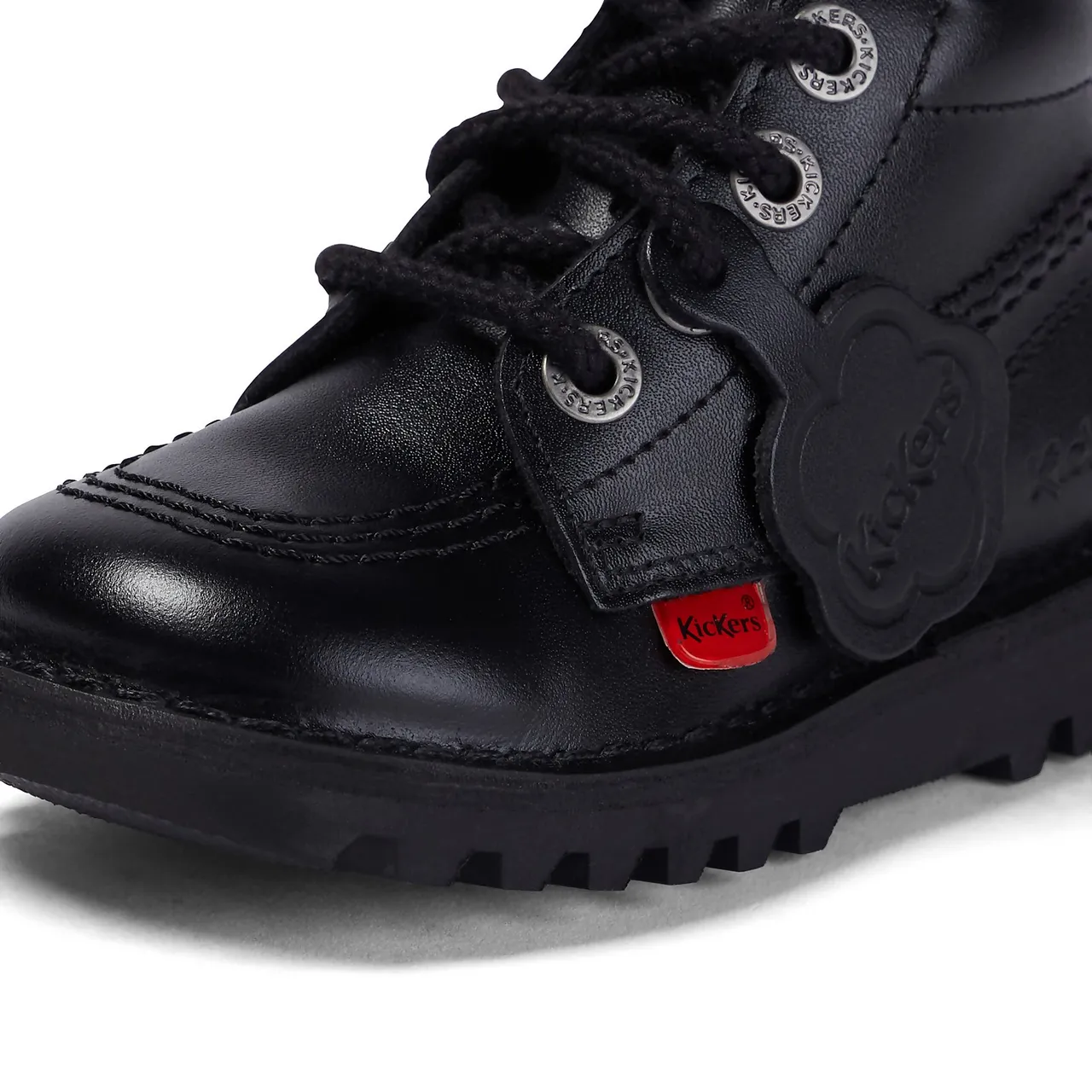 Kickers Kids' Kick Hi Zip Leather Boots - Black