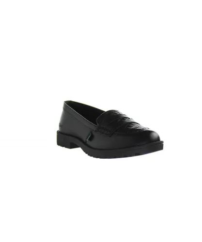 Kickers Lachly Quilt Loafer Womens Black Shoes Leather