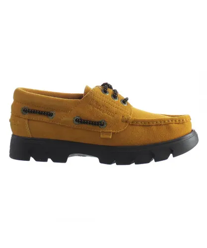 Kickers Lennon Mens Brown Shoes - Yellow Leather