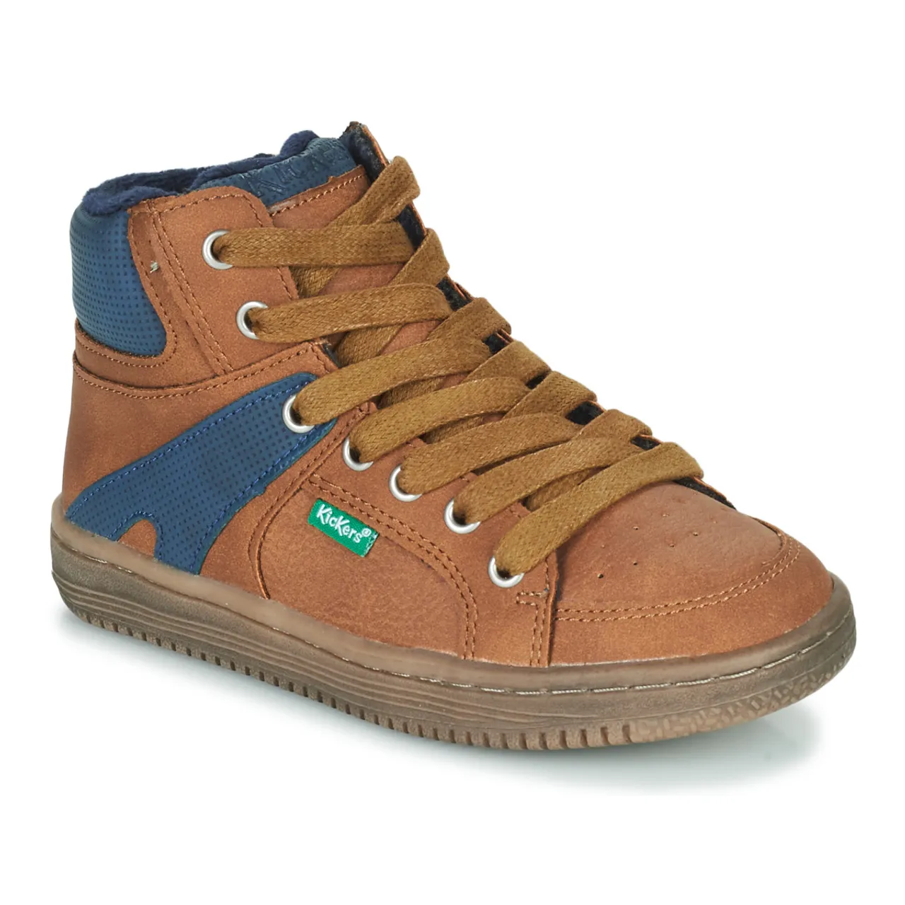 Kickers  LOWELL  boys's Children's Shoes (High-top Trainers) in Brown
