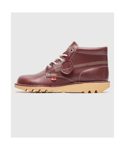 Kickers Mens Kick Hi Leather Boots in Red Leather (archived)