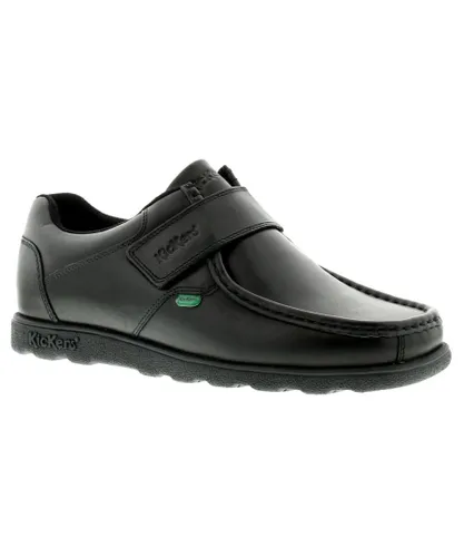 Kickers New Mens/Gents Black Fragma Touch Fastening School Shoes. Leather (archived)