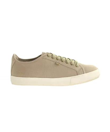 Kickers Tovni Lacer Mens Beige Trainers Canvas