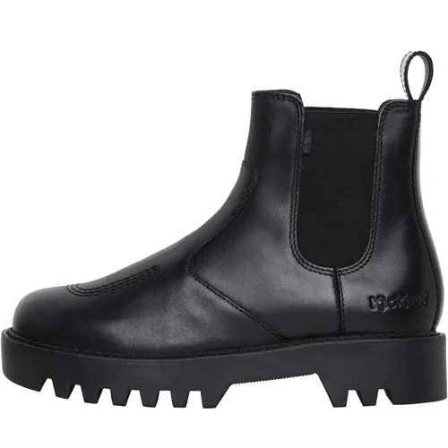 Kickers Womens Kizziie Chelz Leather Boots Black/Black