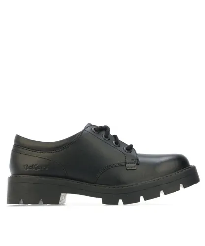 Kickers Womenss Kori Derby Leather Shoes in Black Leather (archived)