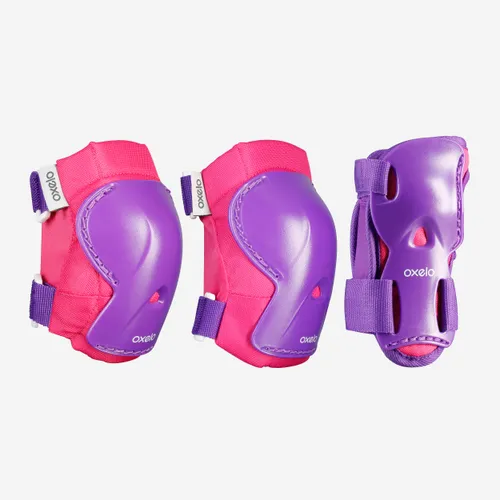 Kids' 2 X 3-piece Inline Skating Scooter Skateboard Protective Gear Play - Pink