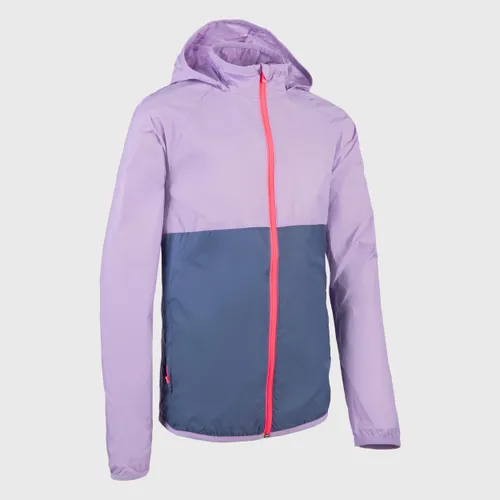 Kids' Breathable Windproof Kiprun Windbreaker Running Jacket - Grey/mauve/pink