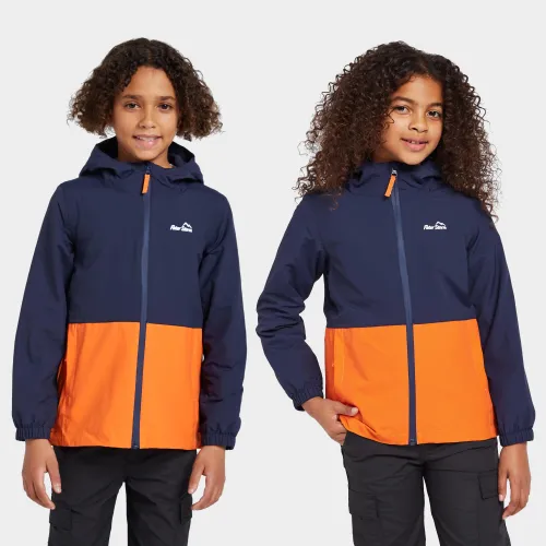 Kids' Colour Block Waterproof Jacket, Navy