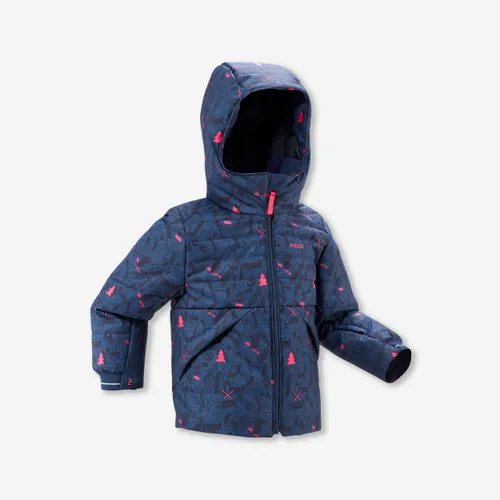 Kids’ Extra Warm And Waterproof Padded Ski Jacket 180 Warm - Navy Blue