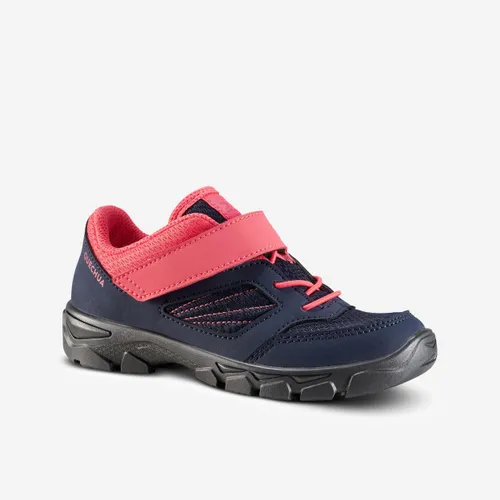 Kids’ Hiking Shoes With Rip-tab MH100 From Jr Size 7 To Adult Size 2 Blue & Pink