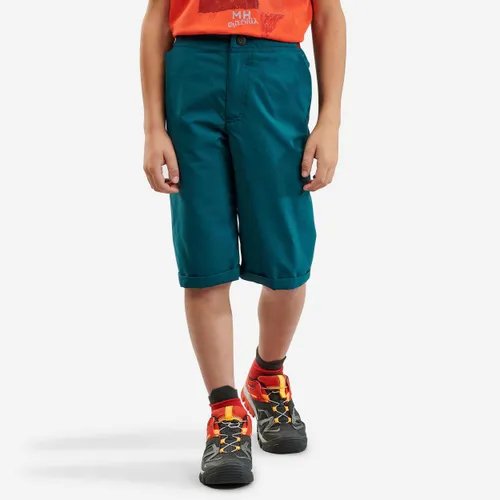Kids’ Hiking Shorts - MH100 Aged 7-15 - Green