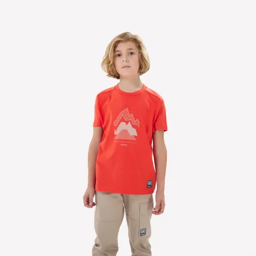 Kids’ Hiking T-shirt - MH100 Ages 7-15 - Red