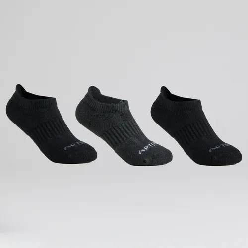 Kids' Low Tennis Socks Tri-pack Rs 500 - Black