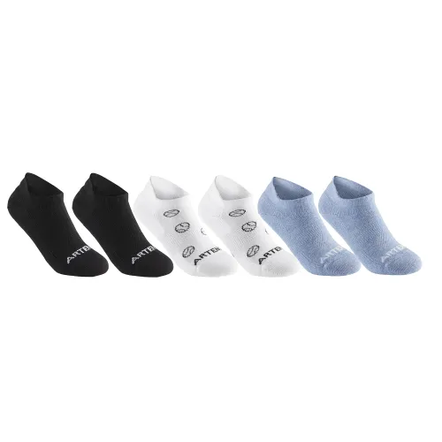 Kids' Lowedge Tennis Socks Rs 160 6-pack - Black/white/blue