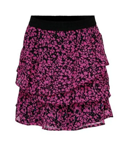 KIDS ONLY Black Abstract Layered Mini Skirt New Look