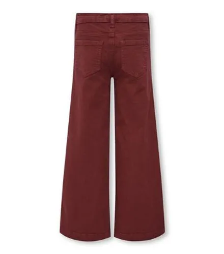 KIDS ONLY Burgundy Wide Leg Jeans New Look
