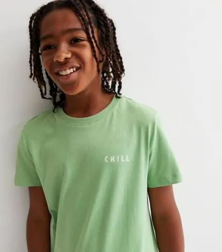 KIDS ONLY Light Green Chill Logo T-Shirt New Look