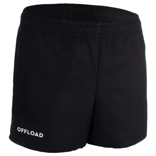 Kids' Rugby Shorts With Pockets R100 - Black