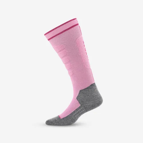 Kids’ Ski And Snowboard Socks 100 - Pink