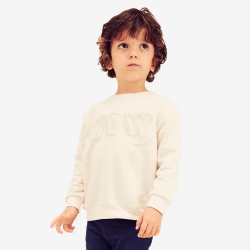 Kids' Sweatshirt Basic - Beige With Motifs