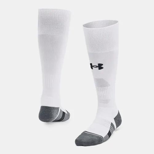 Kids'  Under Armour  Magnetico Over-The-Calf Socks White / Pitch Gray / Black