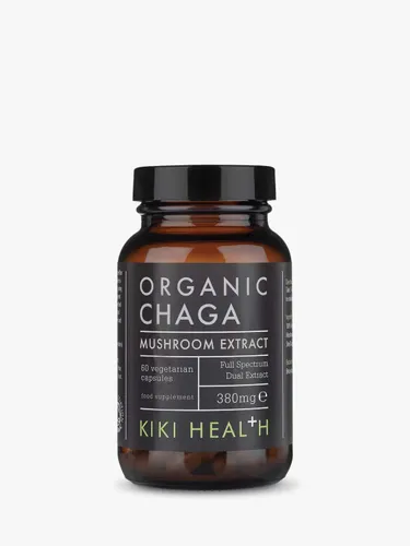 KIKI Health Organic Chaga Mushroom Extract, 60 Vegicaps - Unisex