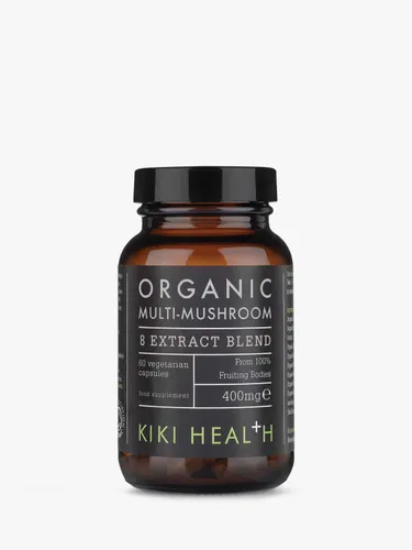 KIKI Health Organic Multi-Mushroom 8 Extract Blend, 60 Vegicaps - Unisex