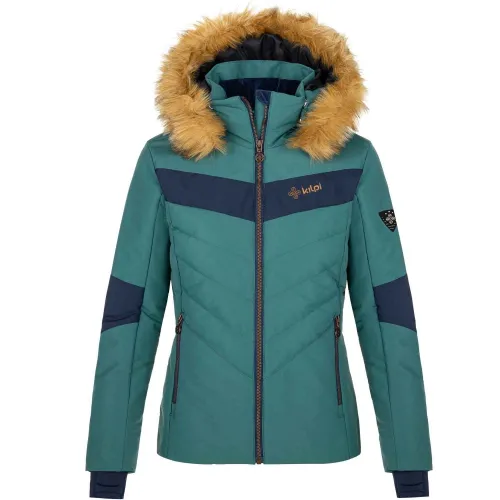 Kilpi Womens Alisia Ski Jacket: Dark Green: 16