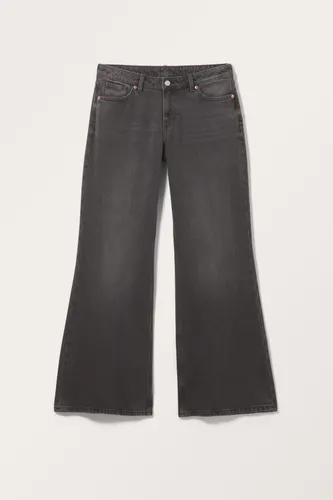 Kiri Low Waist Loose Flared Jeans - Black