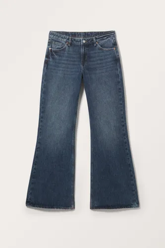 Kiri Low Waist Loose Flared Jeans - Blue