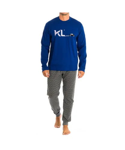 Kisses&Love Mens Long sleeve pajamas KL30178 - Blue