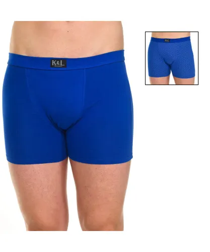 Kisses&Love Mens Pack-2 Basic Boxers with breathable fabric KL2009 men - Blue