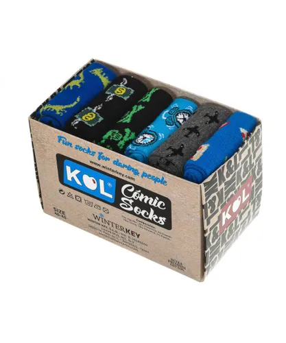 Kisses&Love Mens Pack-6 Socks with high-top anti-pressure cuff KL8001 men - Multicolour