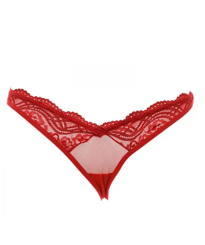 Kisses&Love Womens Adjustable lingerie thong with lace detail 21684 women - Red