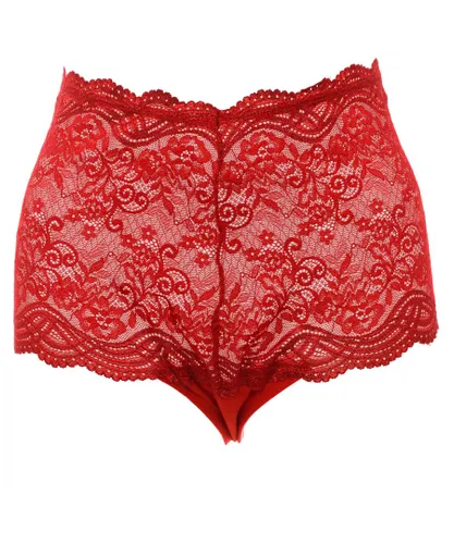 Kisses&Love Womens String thong with high waist lace 21686 woman - Red