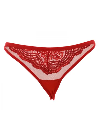 Kisses&Love Womens Three-strand lace thong 21685 woman - Red