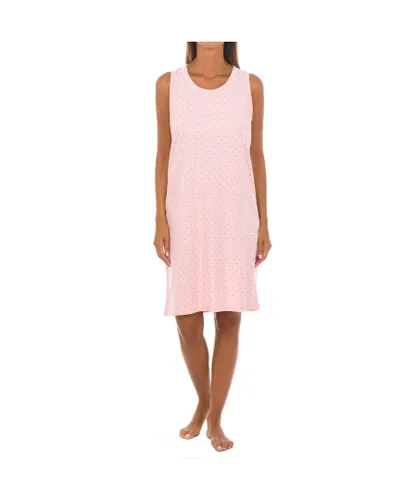 Kisses&Love Womenss round neck strap nightgown KL45214 - Pink
