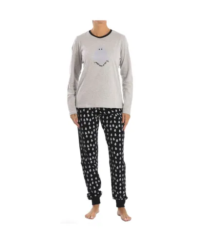 Kisses&Love Womenss winter pajamas KL45224 - Grey Cotton