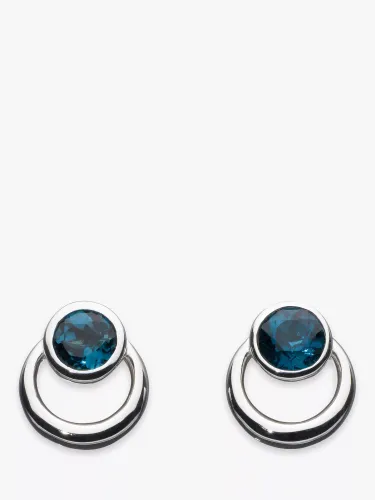 Kit Heath Bevel Cirque London Stud Earrings, Silver/Blue Topaz - Silver/Blue Topaz - Female