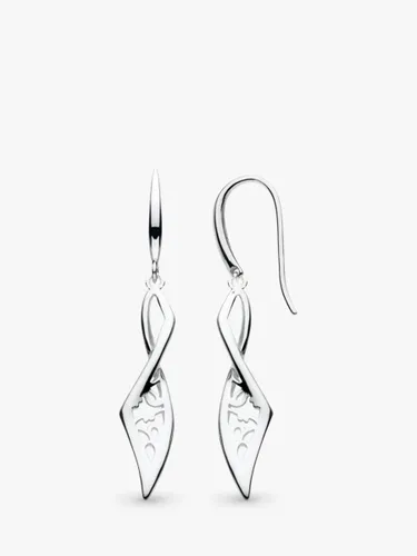 Kit Heath Blossom Flourish Twist Drop Earrings, Silver - Silver - Female