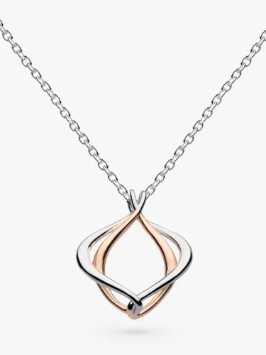 Kit Heath Entwine Alicia Pendant Necklace, Silver/Rose Gold - Silver/Rose Gold - Female