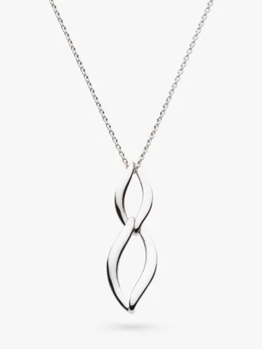 Kit Heath Entwine Twine Duo Link Pendant Necklace, Silver - Silver - Female